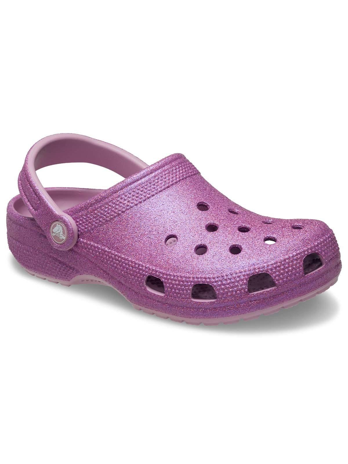 Zueco Crocs Mujer Classic Con Brillos Morado-6