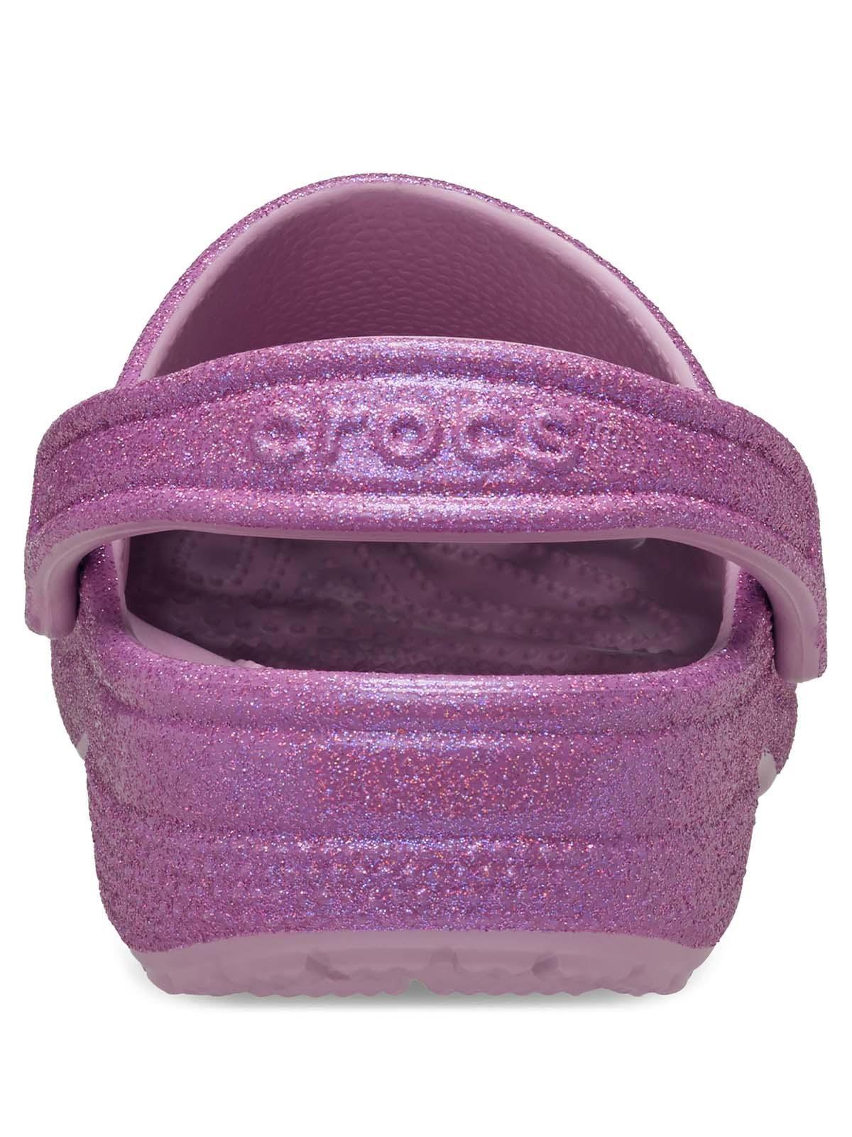 Zueco Crocs Mujer Classic Con Brillos Morado-7