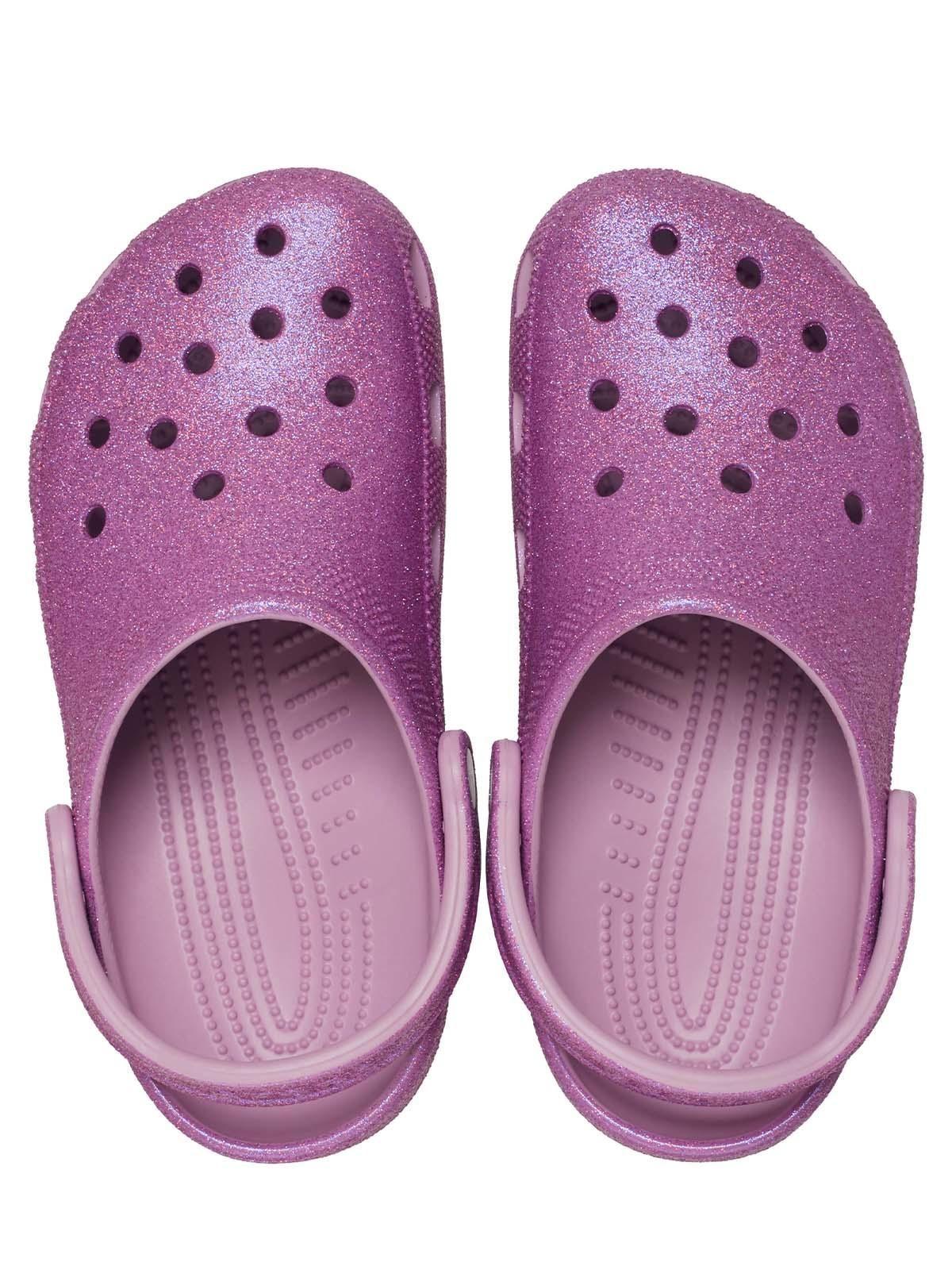 Zueco Crocs Mujer Classic Con Brillos Morado-4