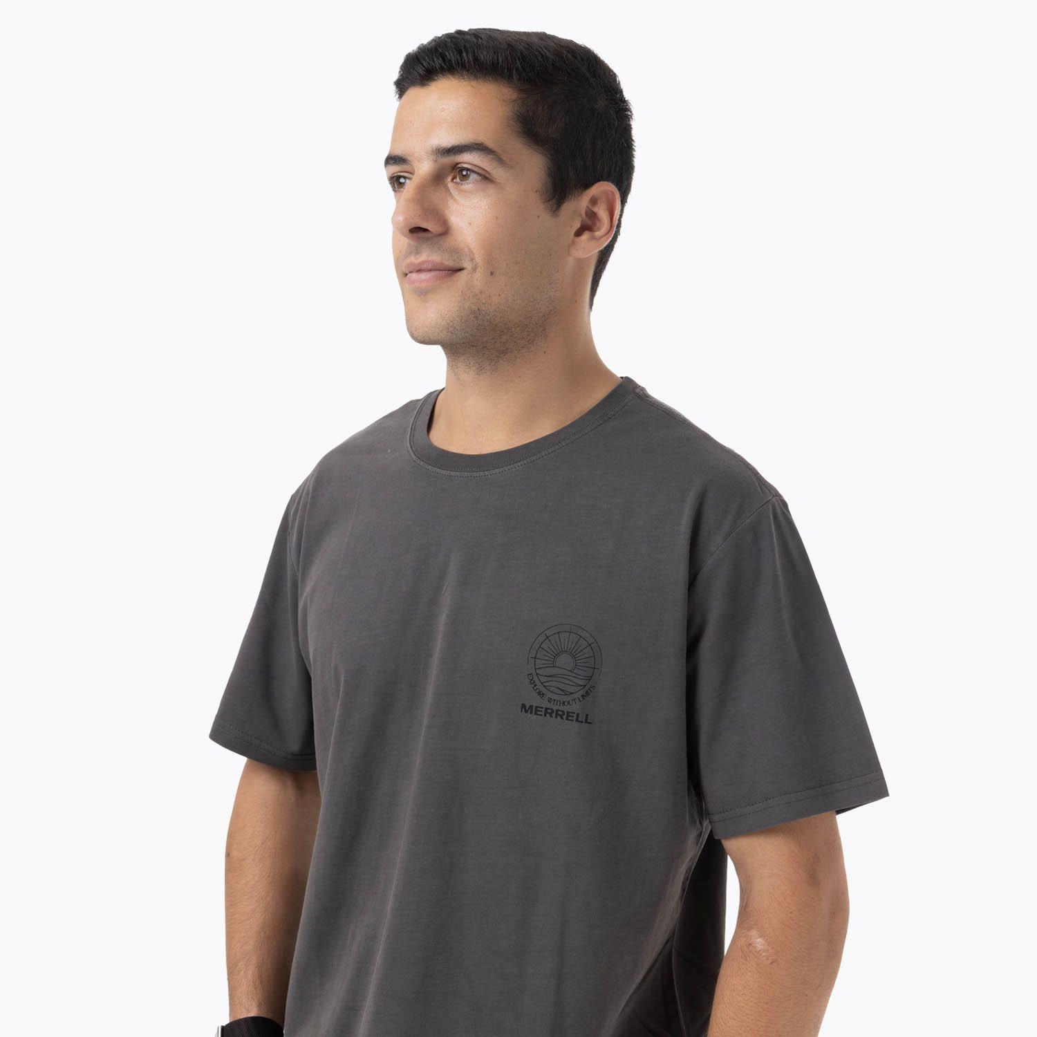 Polera Manga Corta Hombre Oeches Gris Oscuro-3