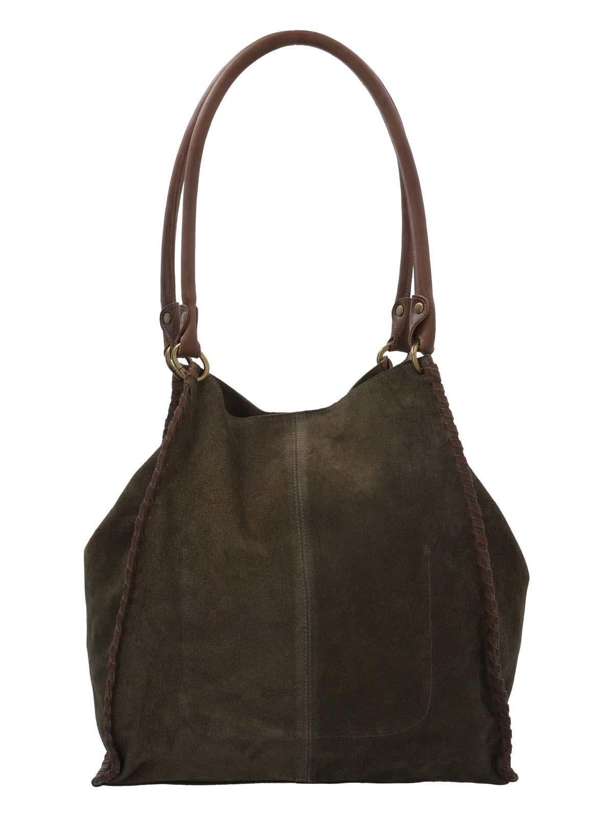 Cartera Cuero Mujer Floyd Tote Oliva-2