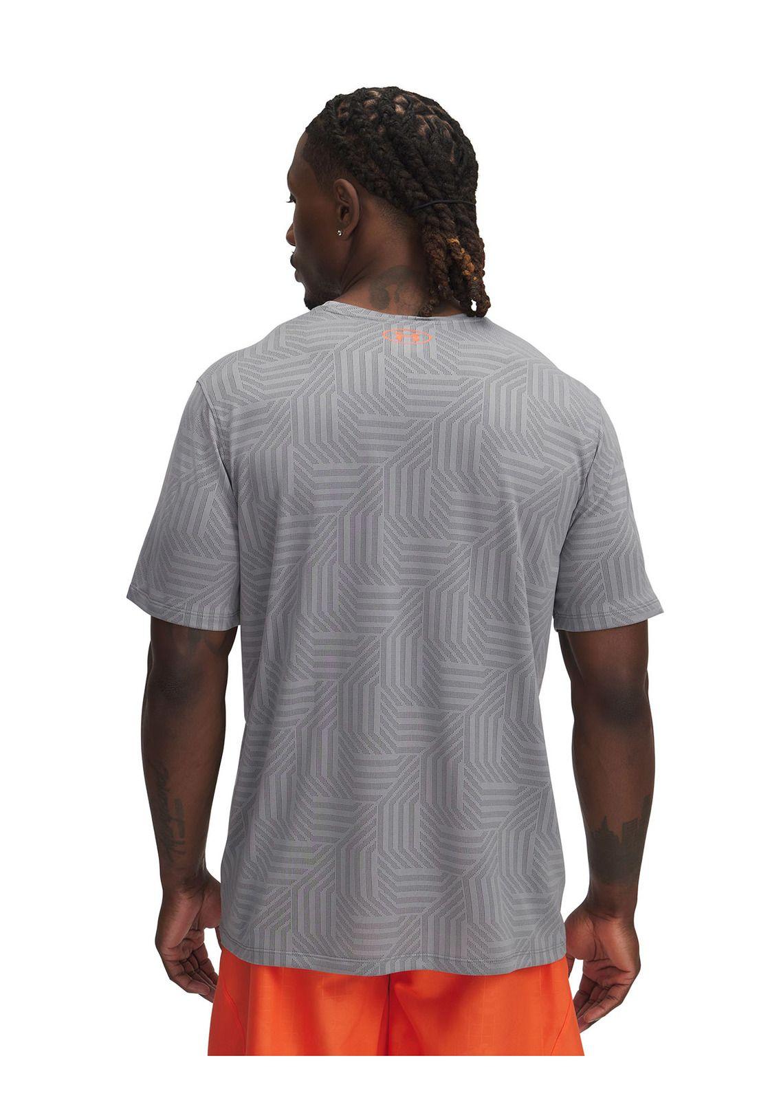 Polera Manga Corta Ua Tech Vent Geotessa Gris Para Homb-1
