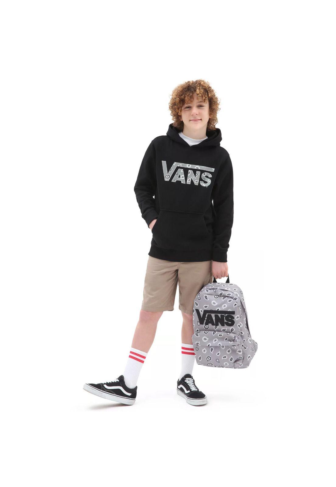 Polerón Niño Classic Po Ii Boys Black-Frost Grey-1