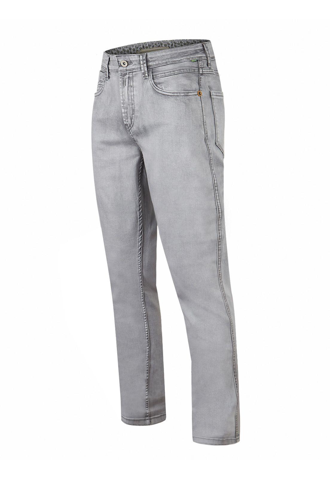 Jeans Algodón Orgánico Gris Baycolor Hombre -0
