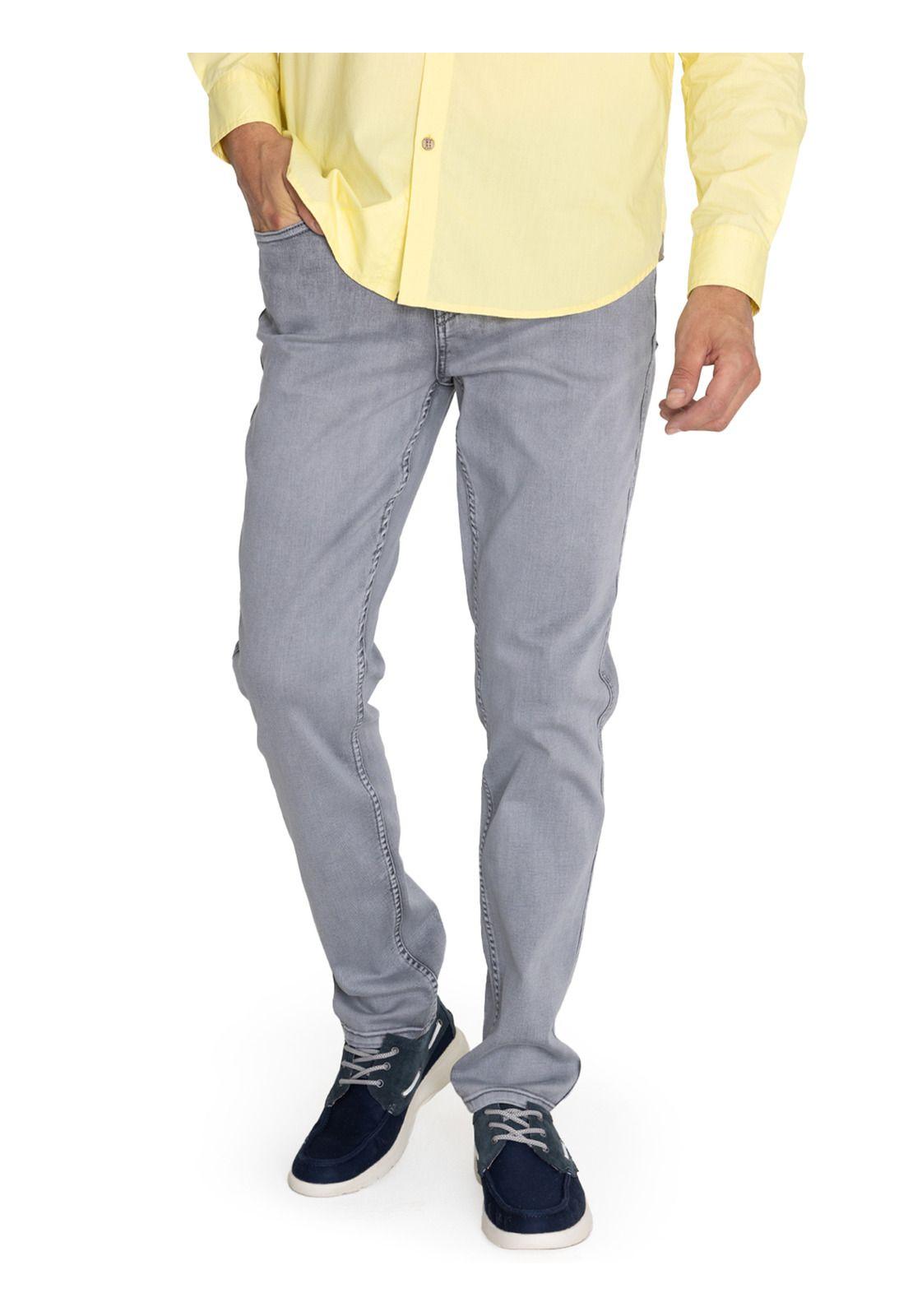 Jeans Algodón Orgánico Gris Baycolor Hombre -4