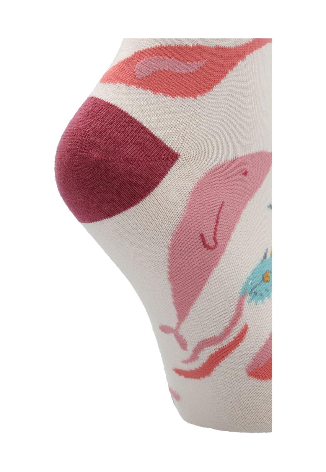 Calcetin Crema Under Sea Mujer-1