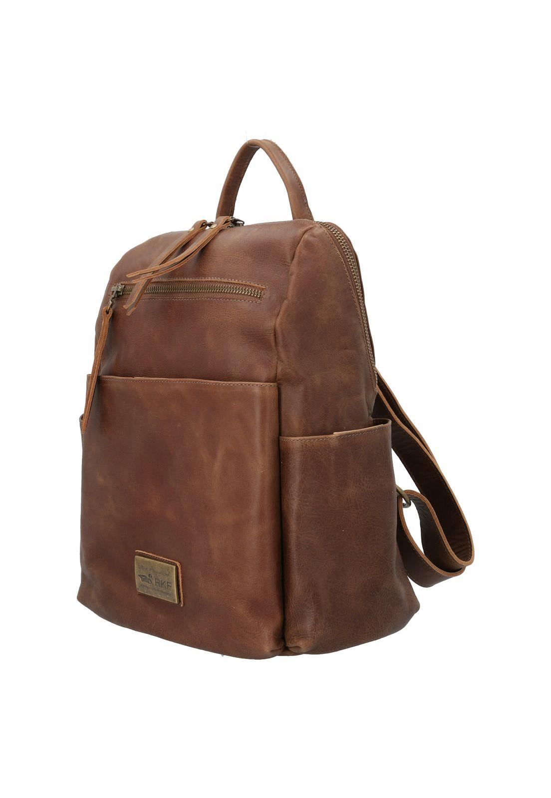 Mochila Cuero Mujer Jessi Back Café-1