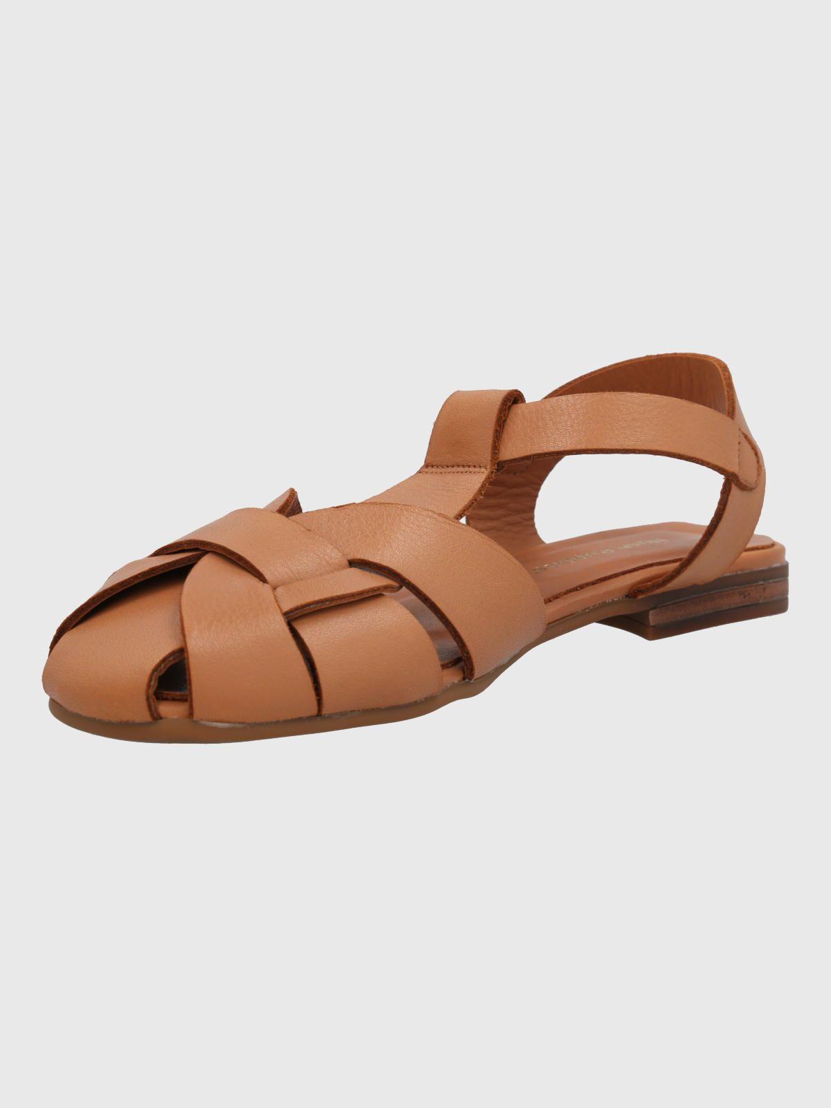 Sandalia Cuero Mujer Testana Café-4