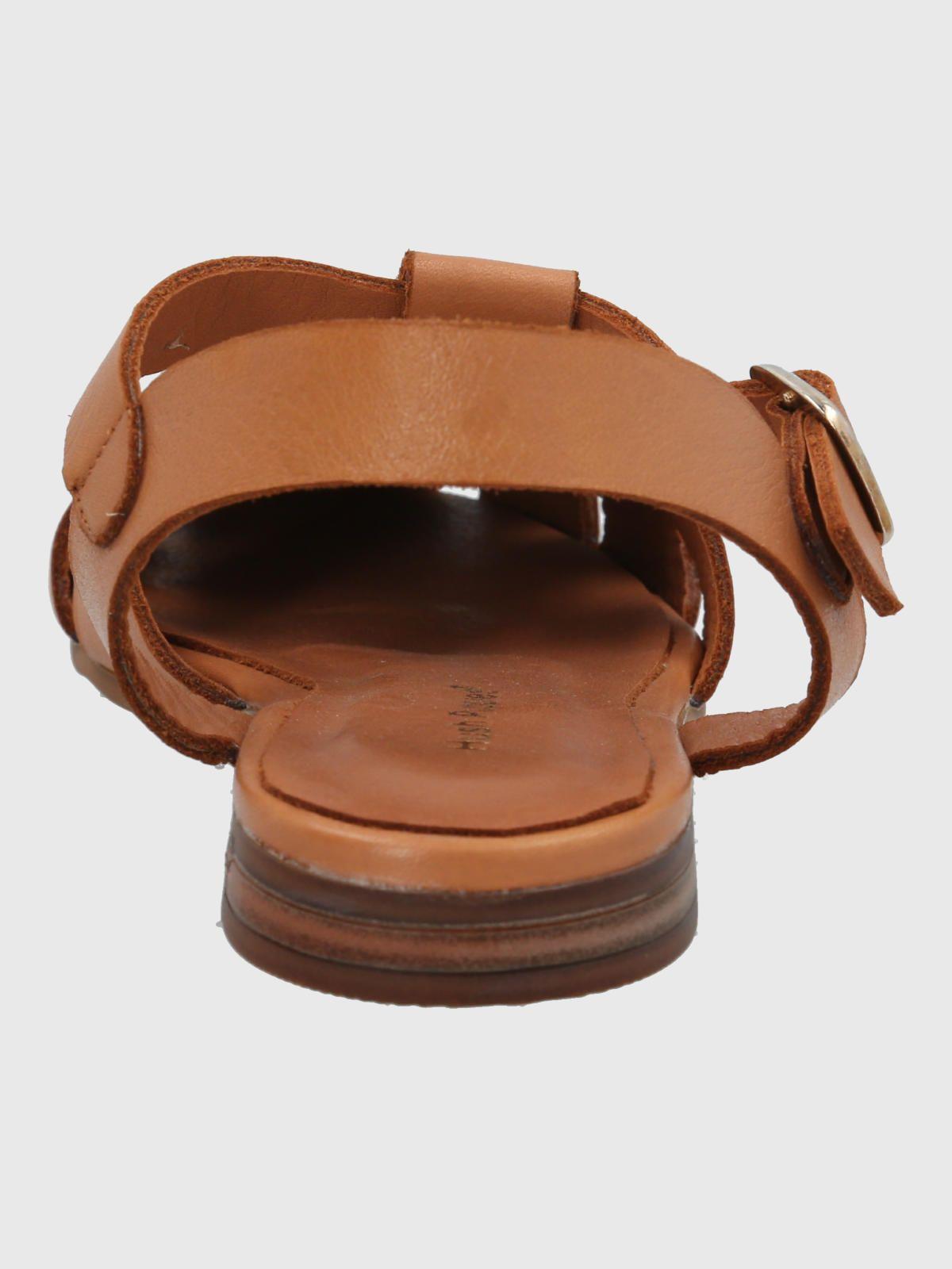 Sandalia Cuero Mujer Testana Café-6