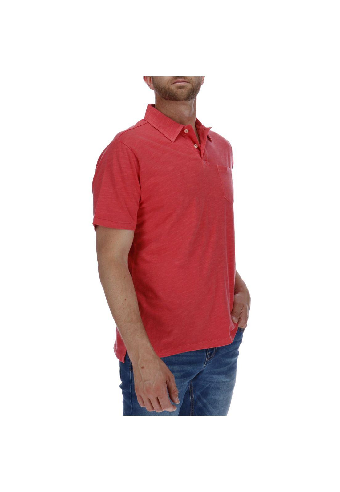 Polera Polo Hombre Foundation Jersey Polo Rojo-3