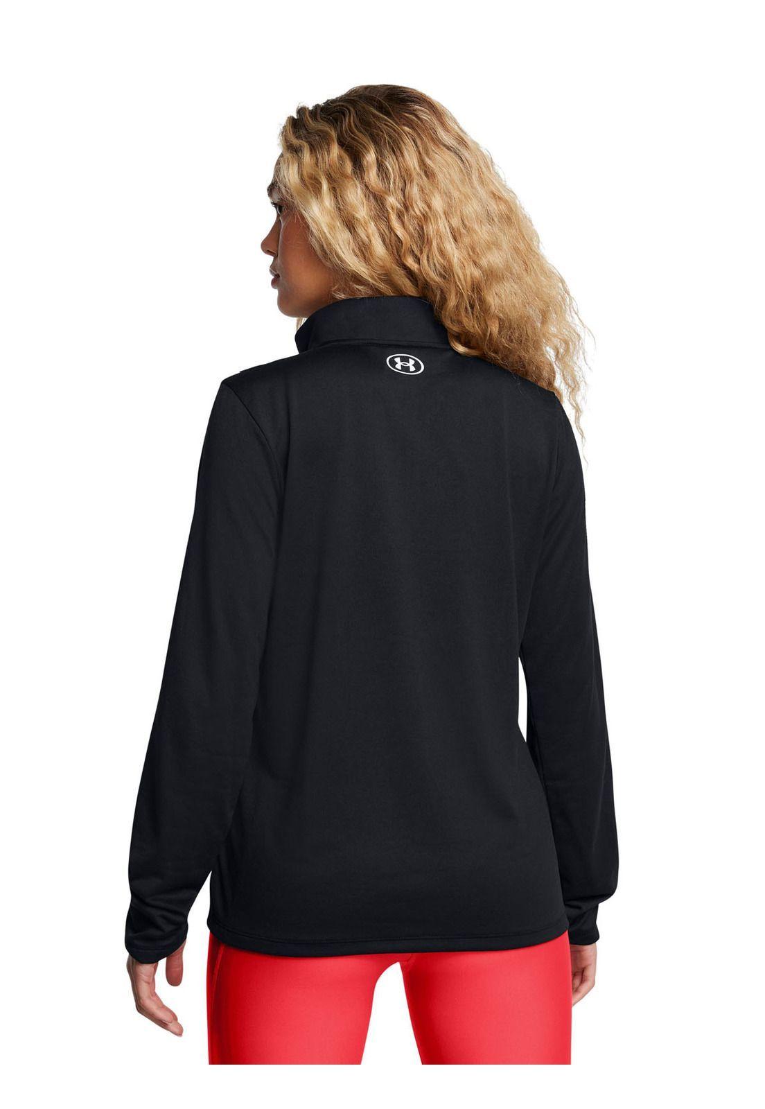 Polerón UA Tech para mujer Negro-4