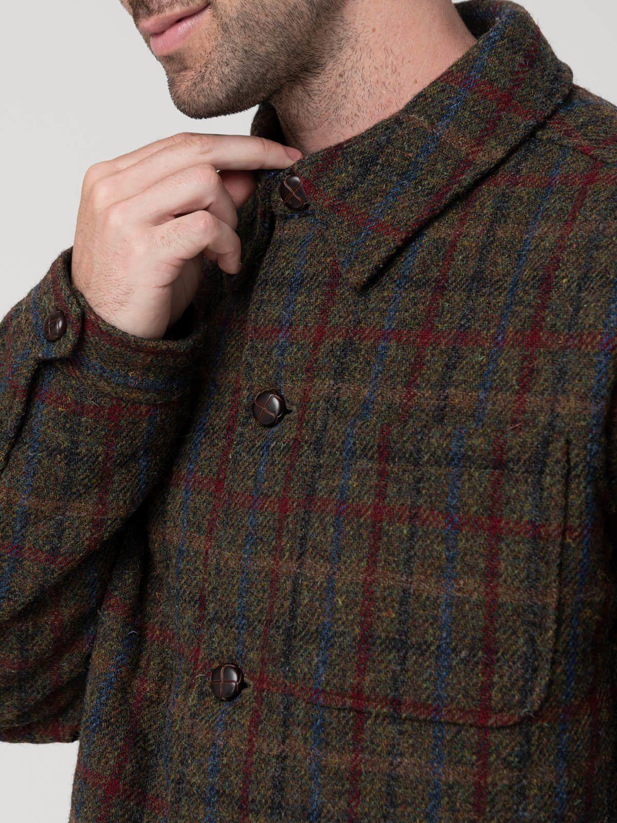 Chaqueta Lana Hombre Harris Azul-3