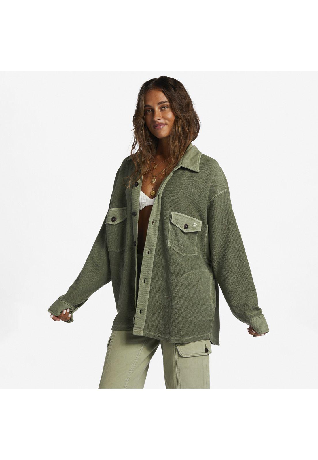 Camisa M/L Mujer Anytime Lite J Otlr Verde-3
