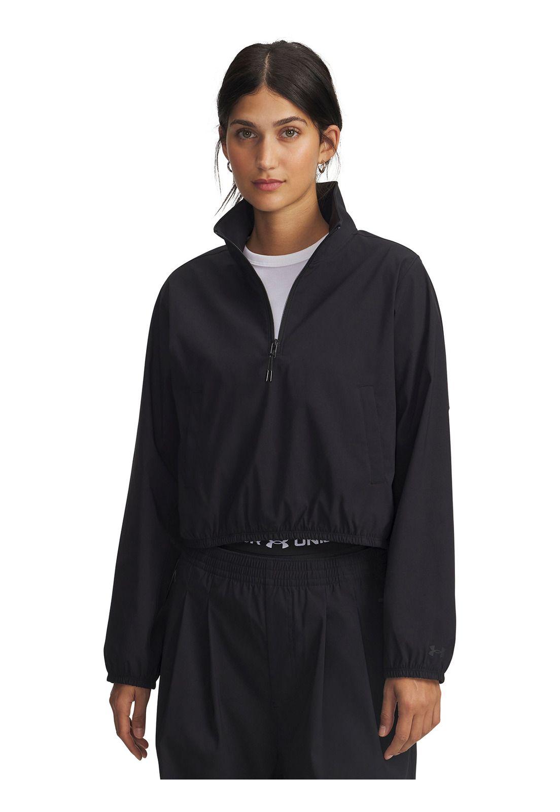 Polerón Lifestyle para mujer Unstoppable Woven negro -0