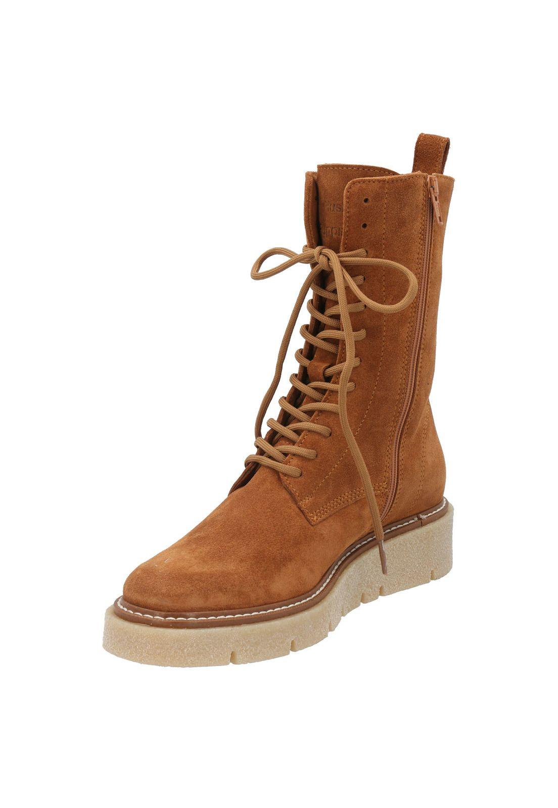 Bota Cuero Mujer Maise Marrón-3