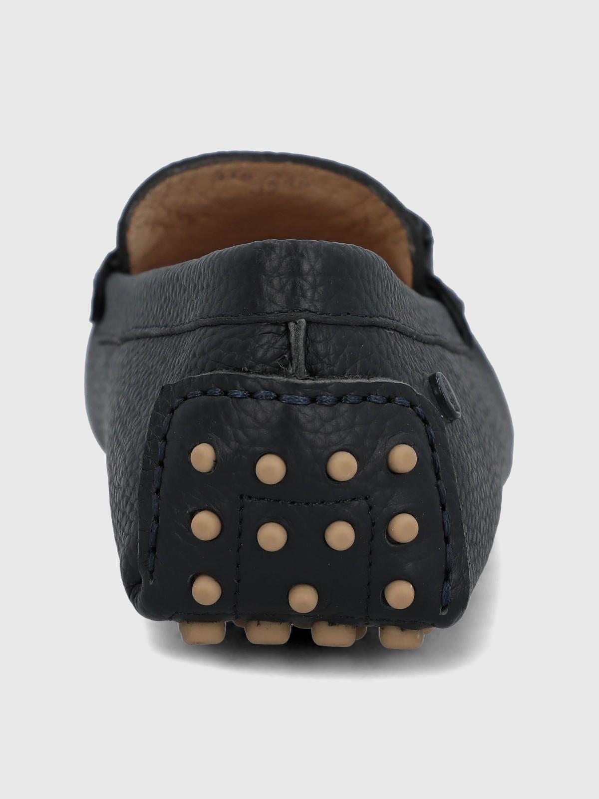 Mocasin Cuero Mujer Simona Azul-6