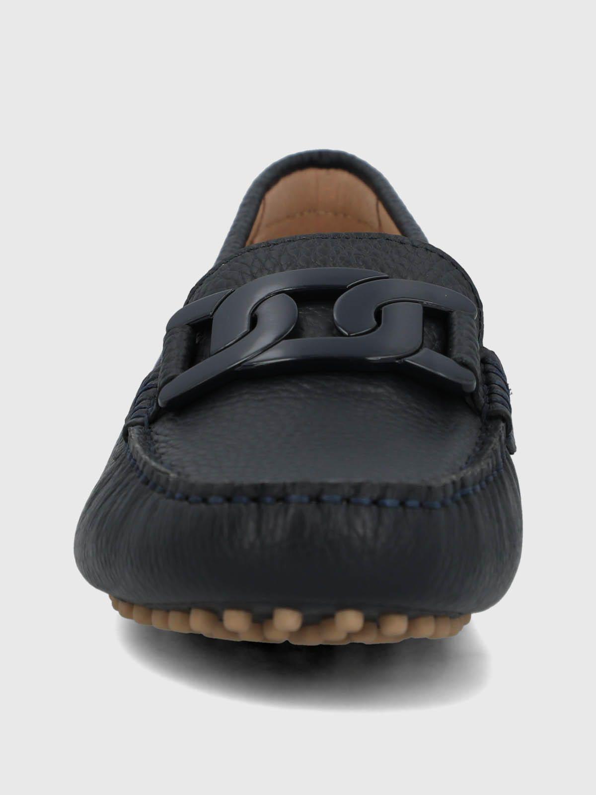 Mocasin Cuero Mujer Simona Azul-3