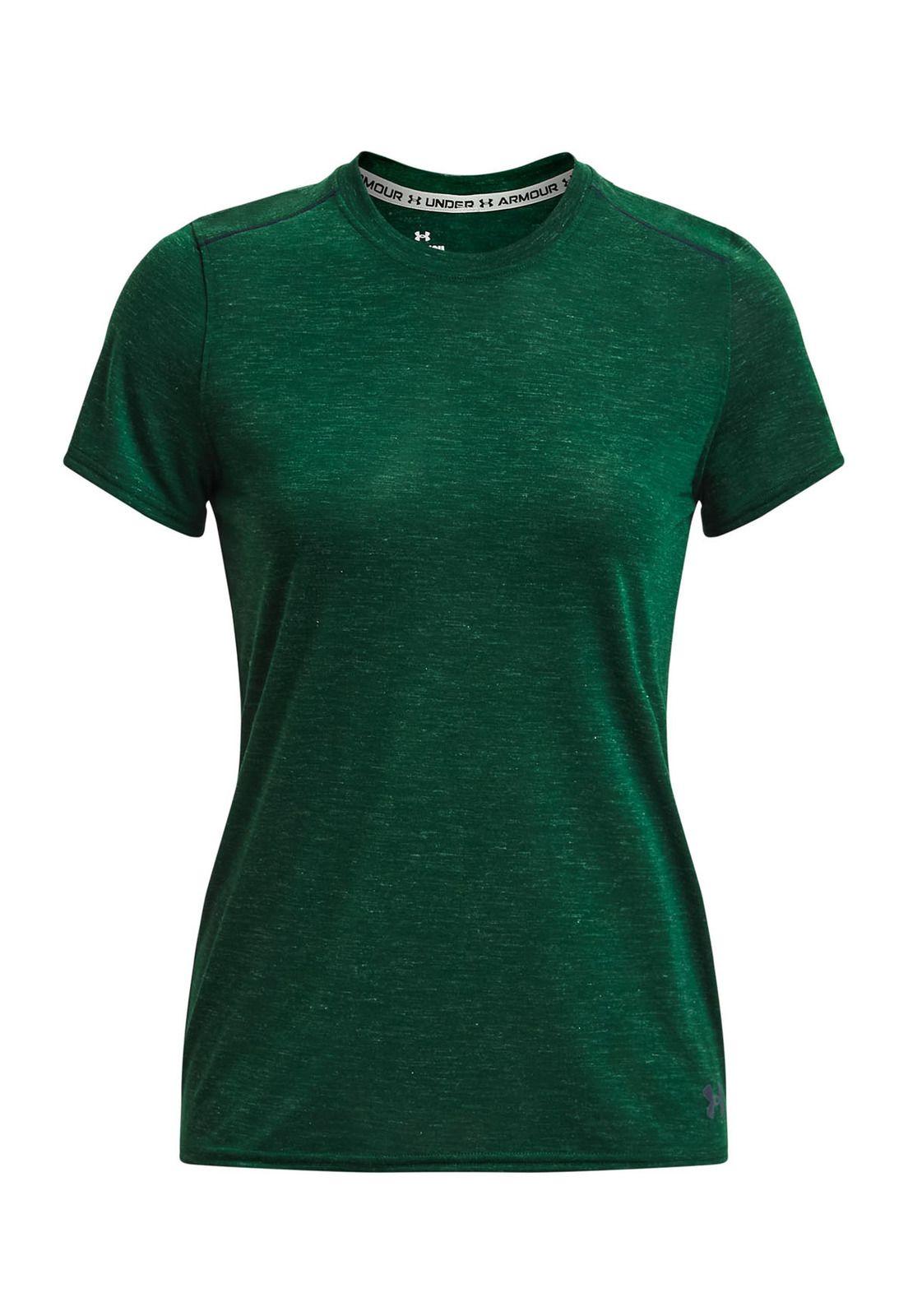 Polera manga crta Run Anywhere mujer Verde-0