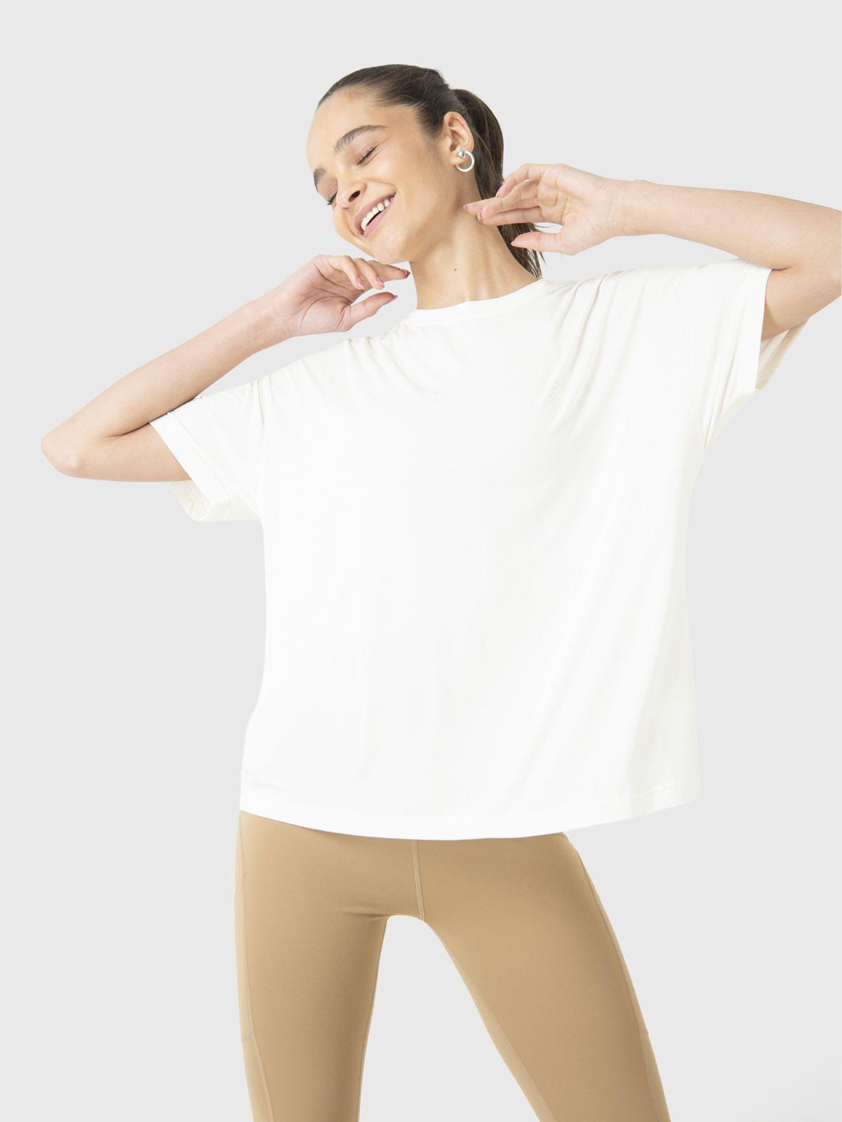 Polera Manga Corta Mujer Long T-Shirt Anto II Crudo-1