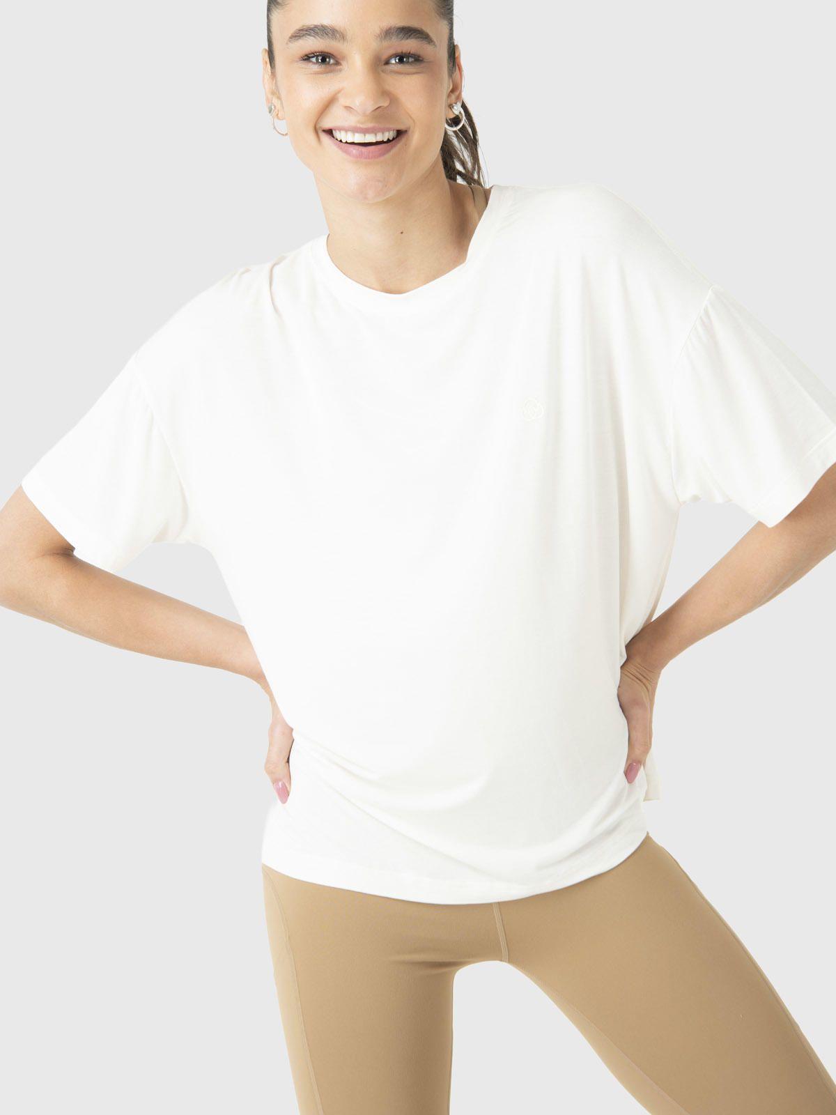 Polera Manga Corta Mujer Long T-Shirt Anto II Crudo-4