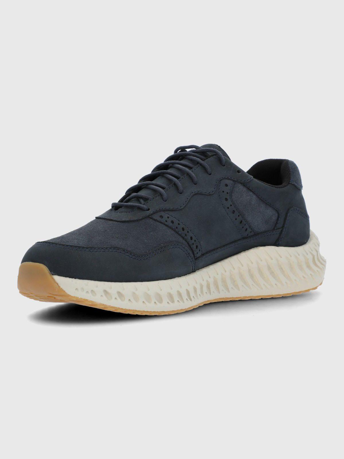Zapatilla Cuero Hombre Spinal Brio Azul-5