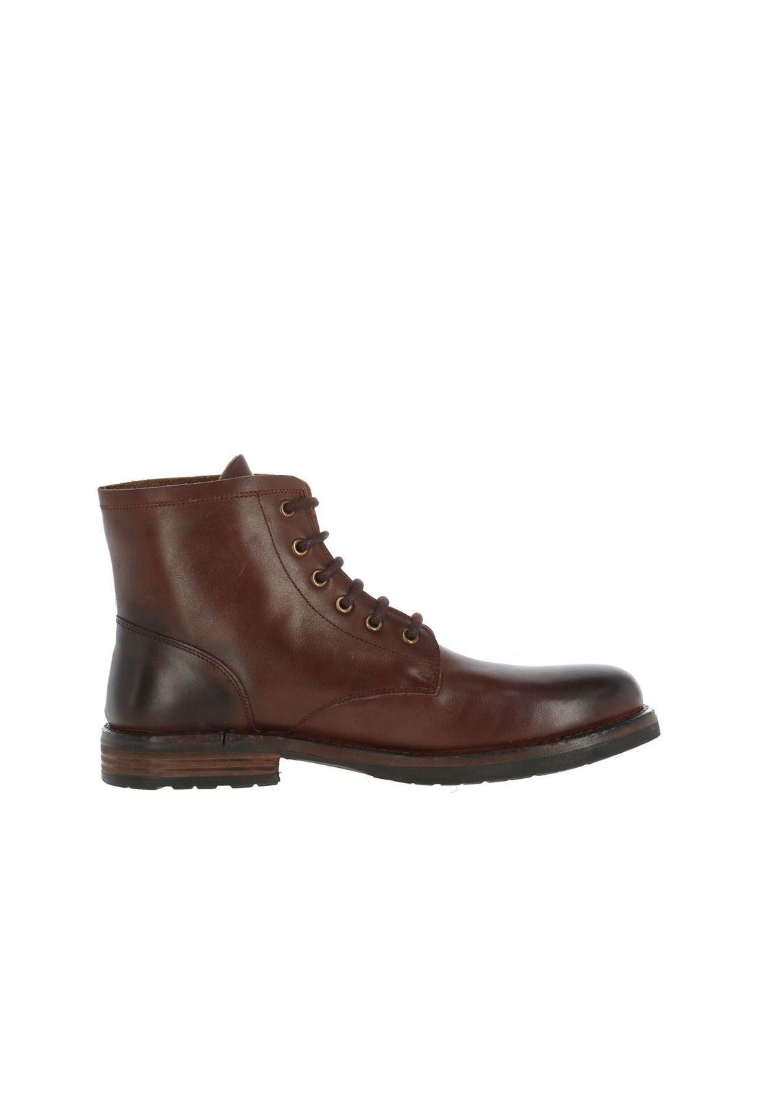 Botin Cuero Hombre Solomon Ii Café-3