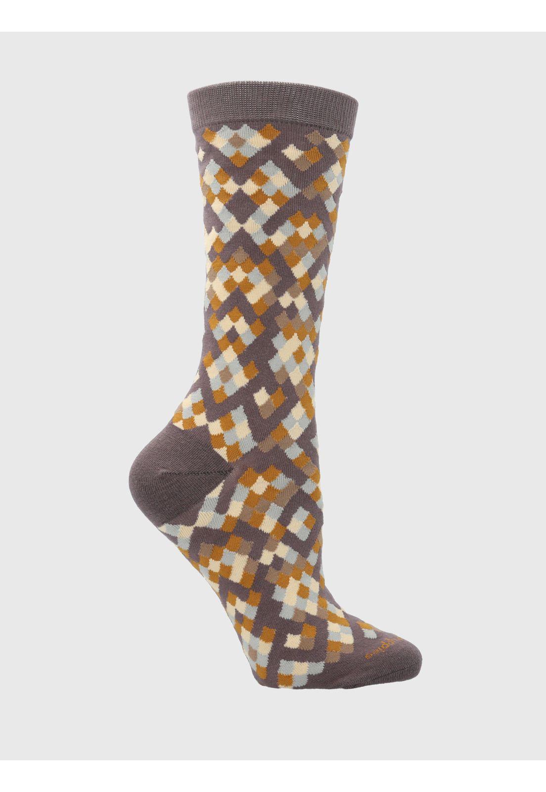 Calcetin Crema Snake Mujer-0