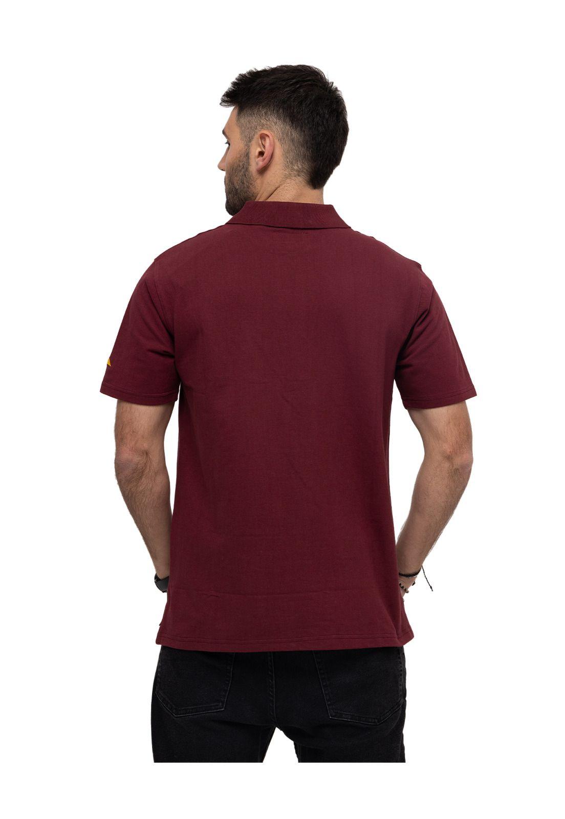 Polo Logo Pique Polo Rojo Hombre-3