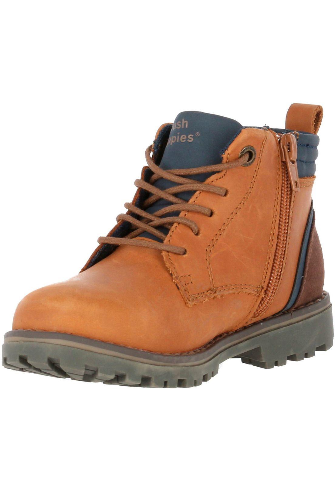 Botin Cuero Niño Signature Café-1