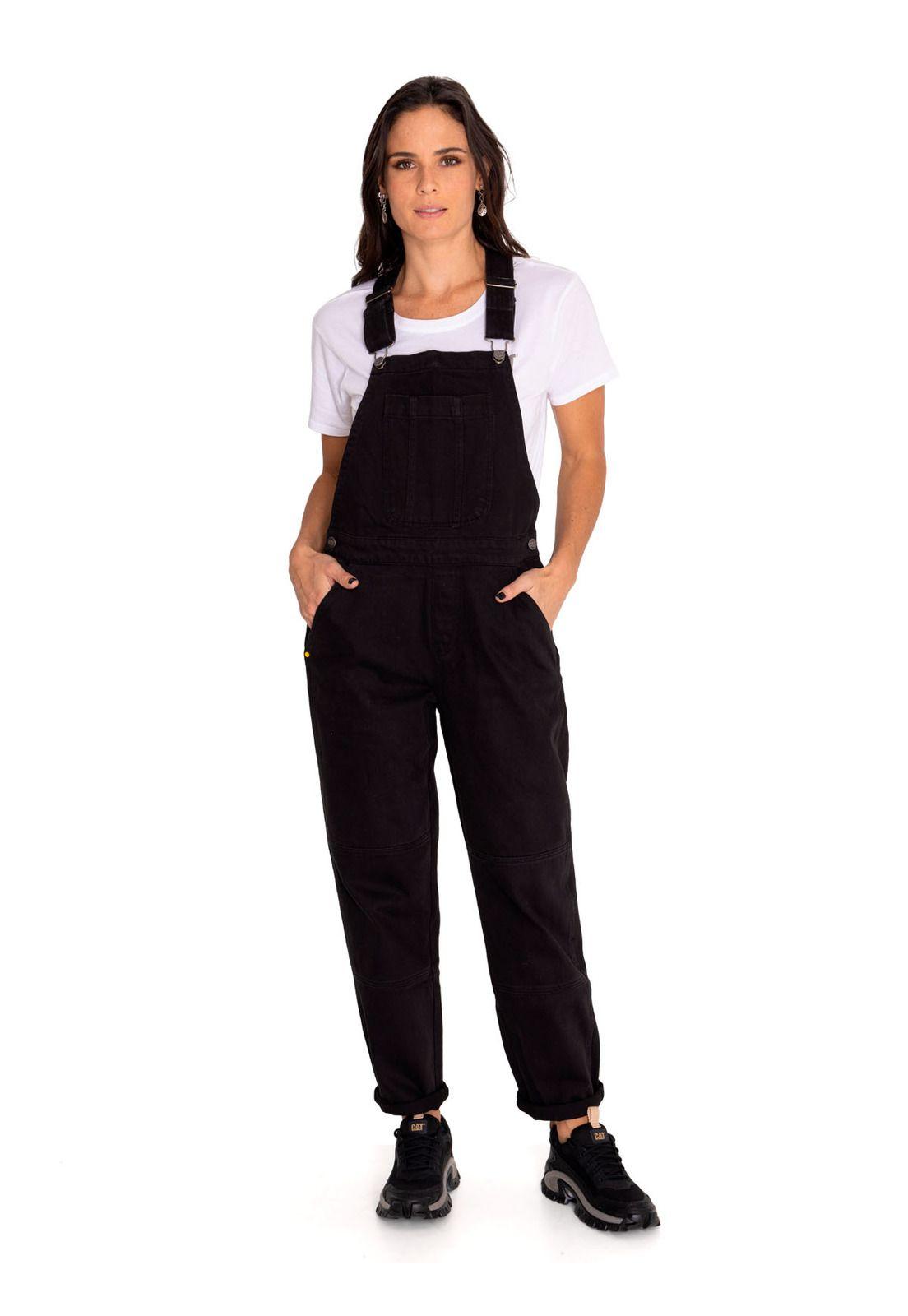 Jardinera Mujer Heritage Twill Overall Negro-0