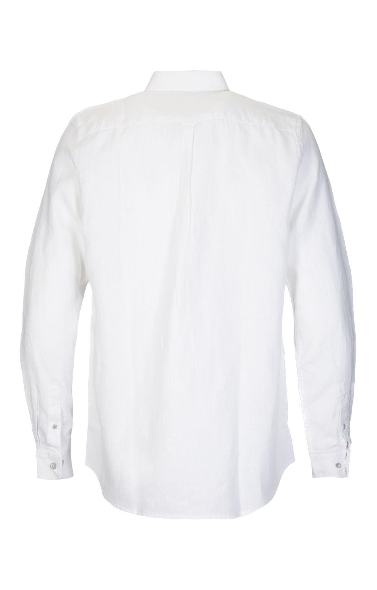 Camisa M/L Hombre Linen Blanco-1