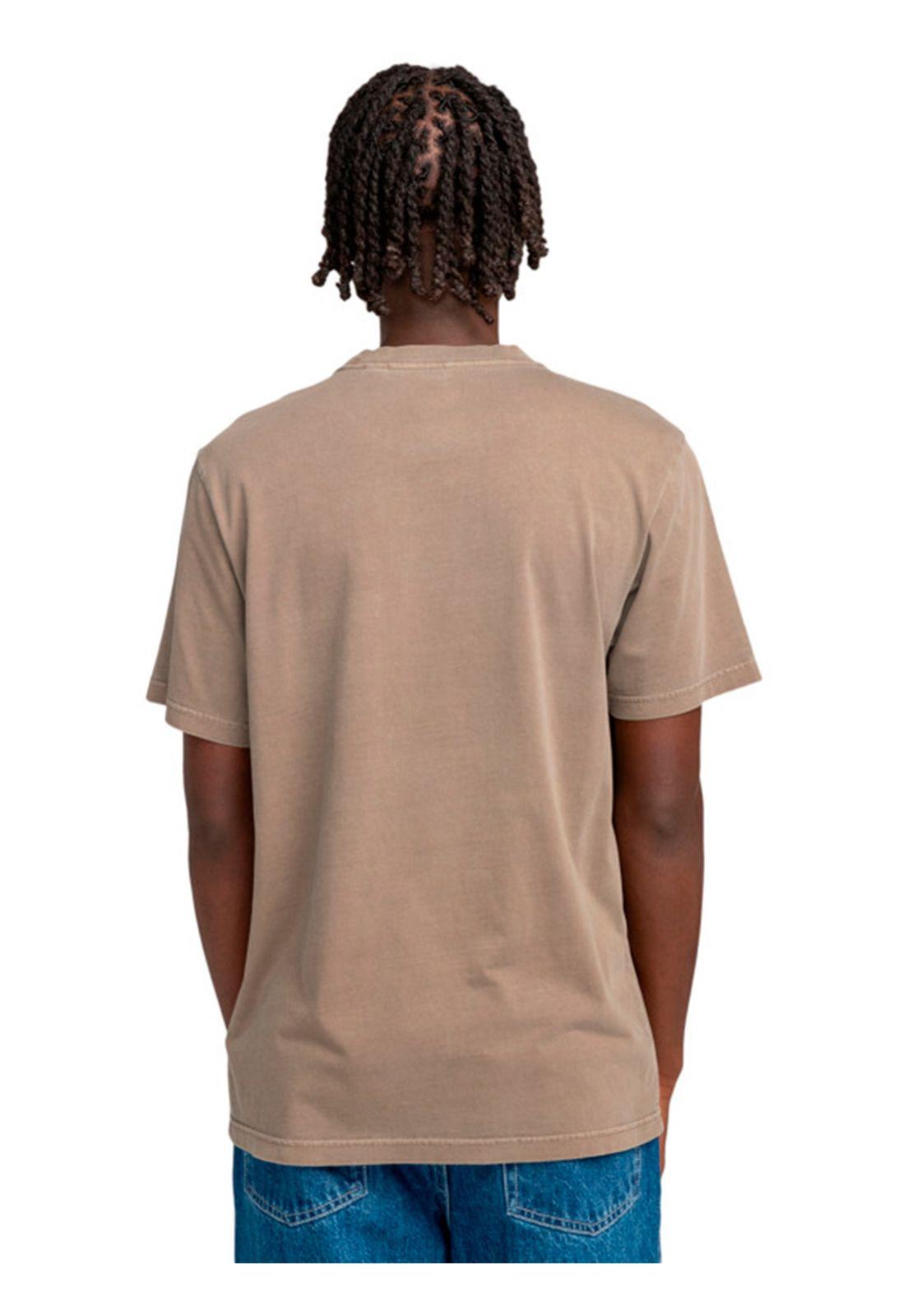 Polera Manga Corta Hombre Basic Pocket Café-6