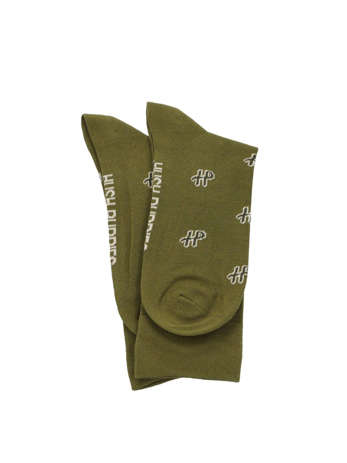 Calcetín Algodón Hombre C Cuff Hp Verde-2