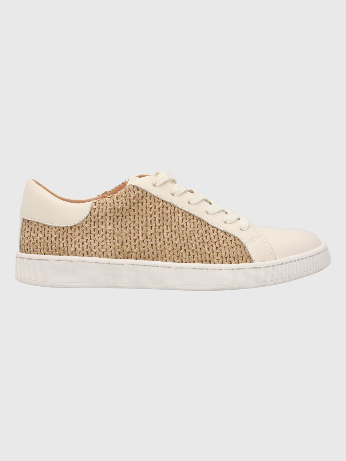 Zapatilla Cuero Blanco Mujer Merano -1