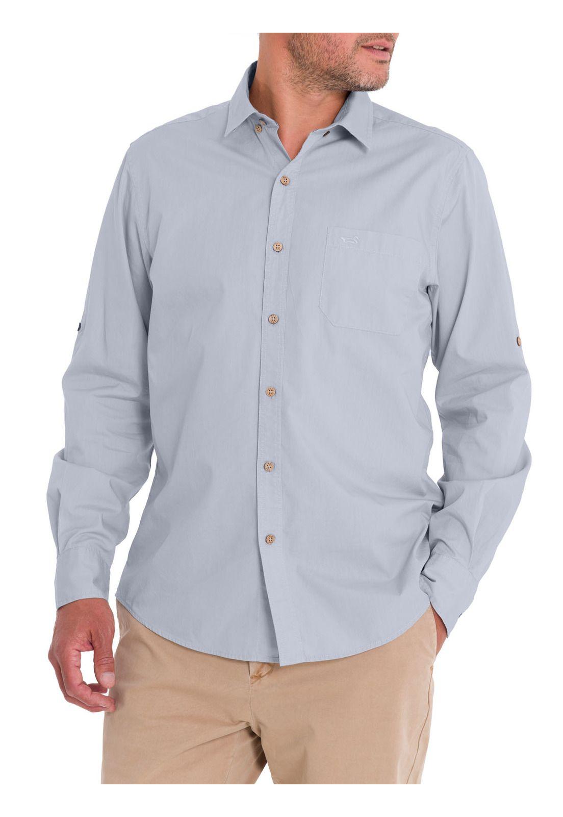 Camisa Algodón Orgánico Hombre Galiton Gris-4