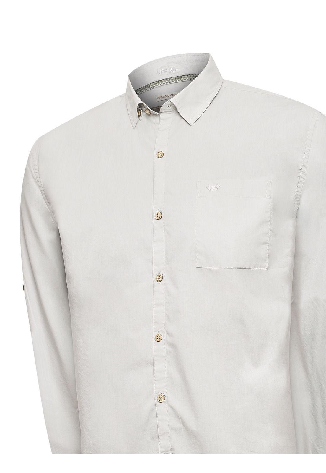 Camisa Algodón Orgánico Hombre Galiton Gris-3