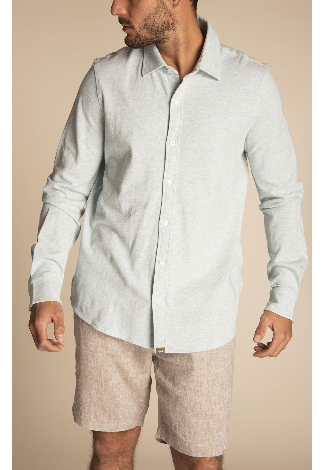 Polera Algodón Orgánico Hombre Piquelong Verde-6