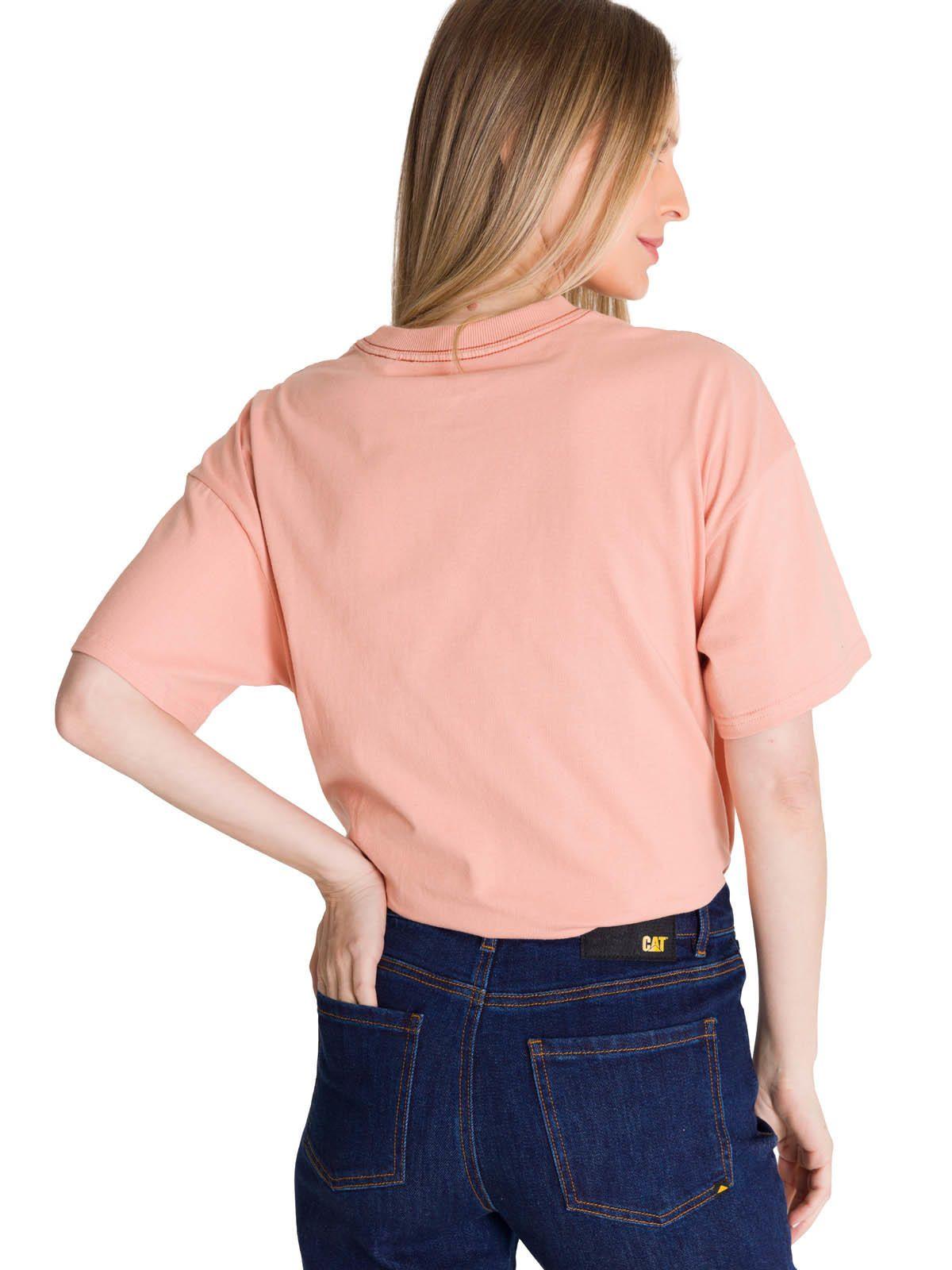 Polera Manga Corta Mujer Boxy Original Rosa-3