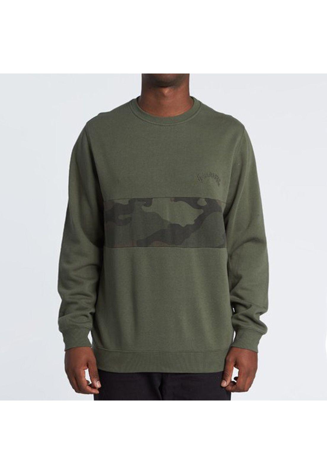 Poleron  Wave Washed Crew Verde Hombre-0