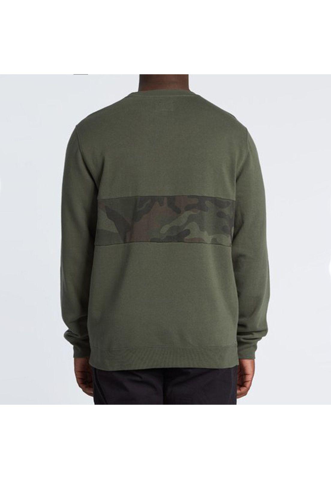 Poleron  Wave Washed Crew Verde Hombre-1