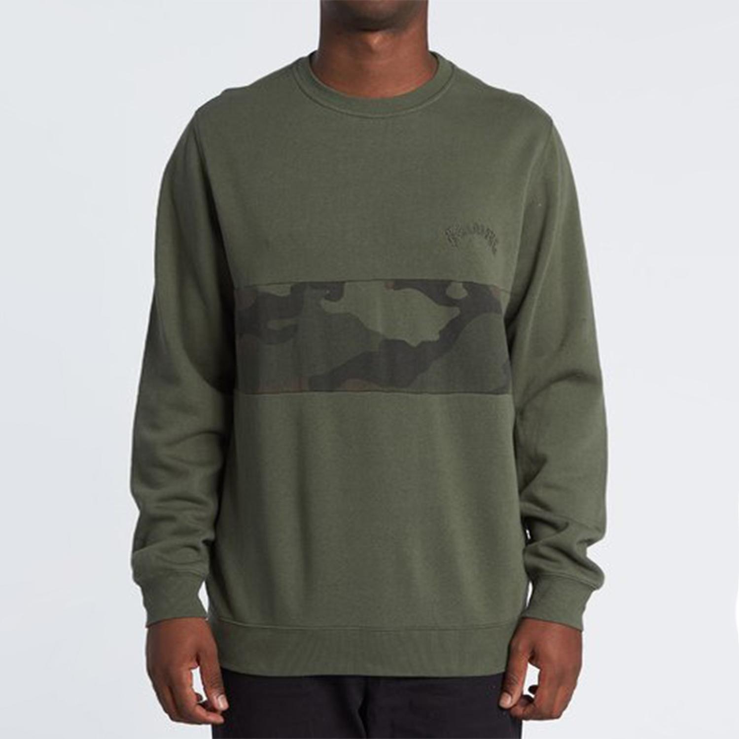 Poleron  Wave Washed Crew Verde Hombre-0