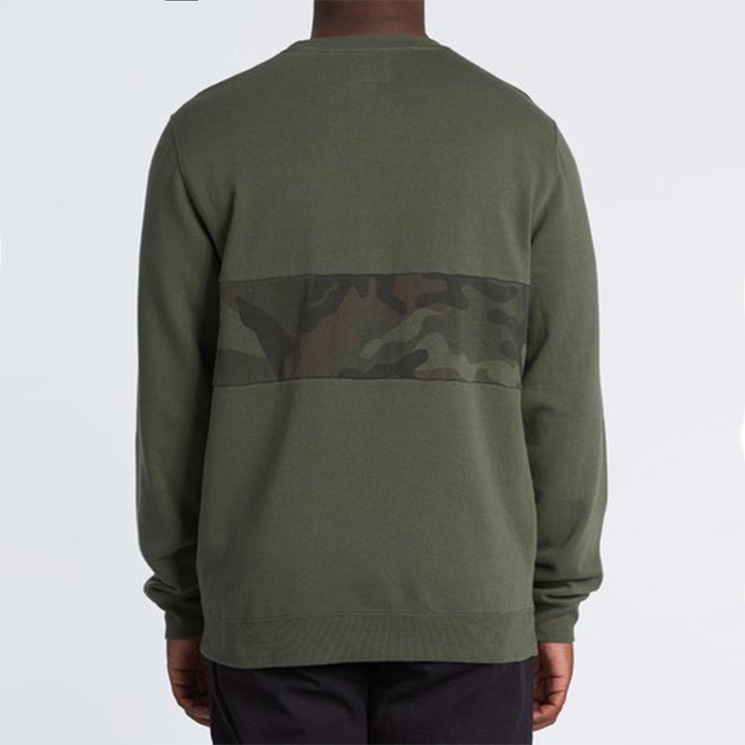 Poleron  Wave Washed Crew Verde Hombre-1