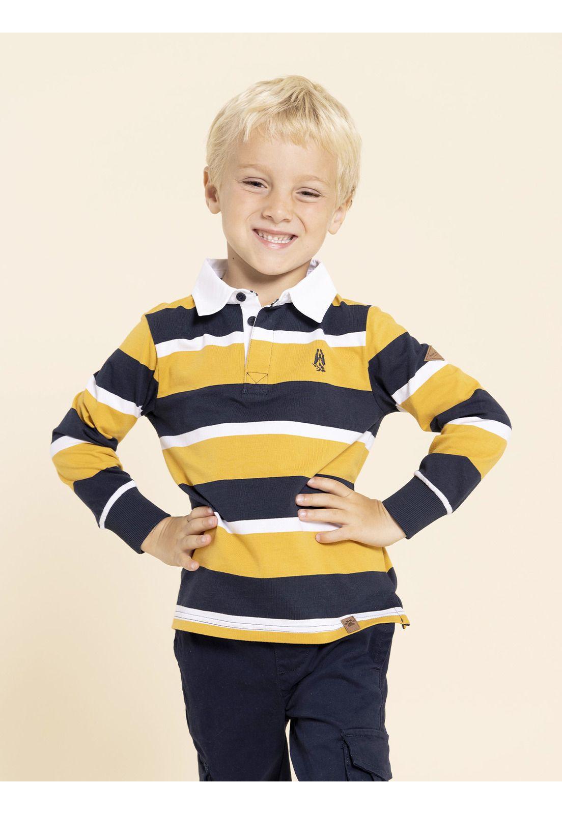 Polera MangaLarga Oscar Niño Amarillo-0