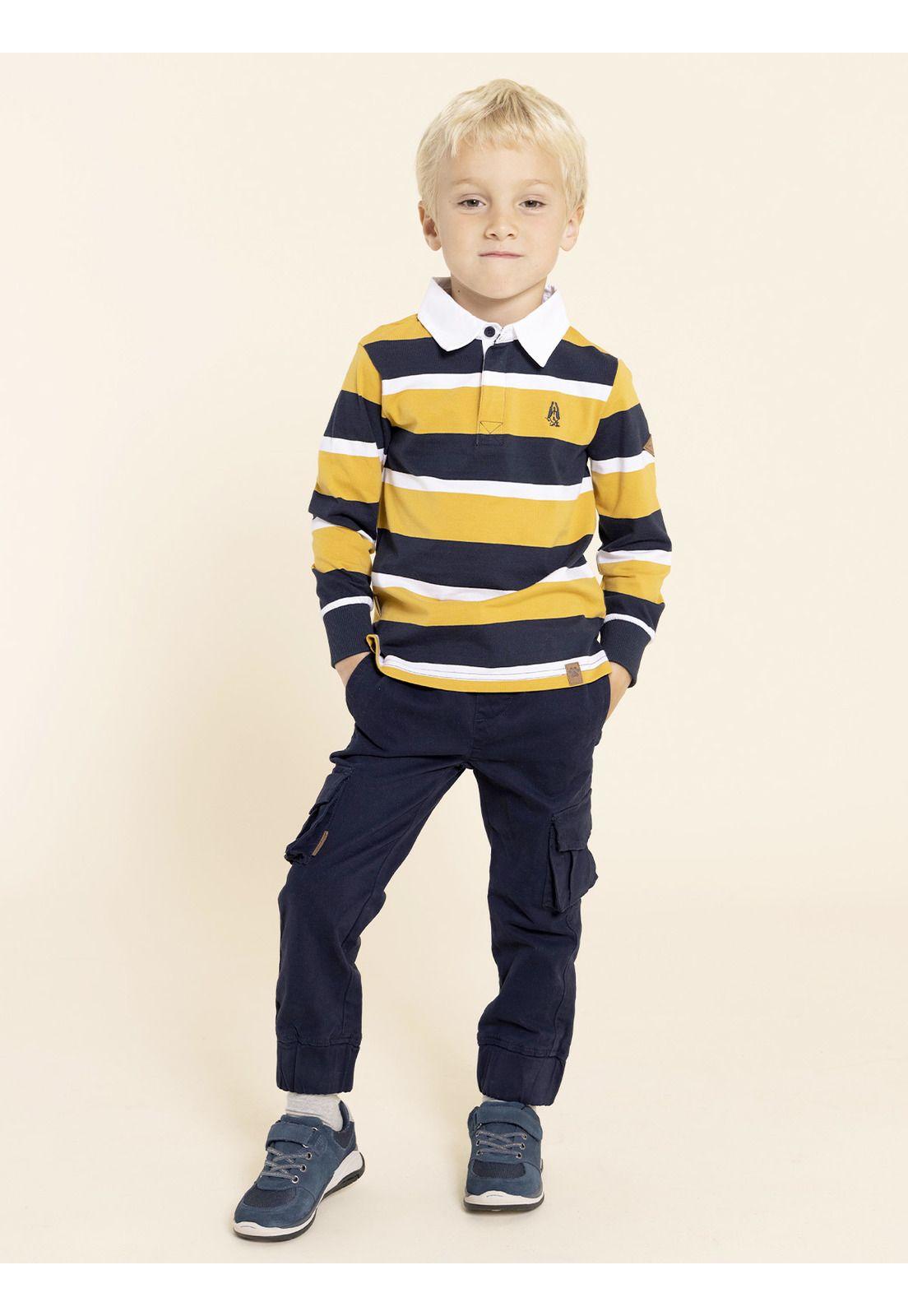 Polera MangaLarga Oscar Niño Amarillo-1