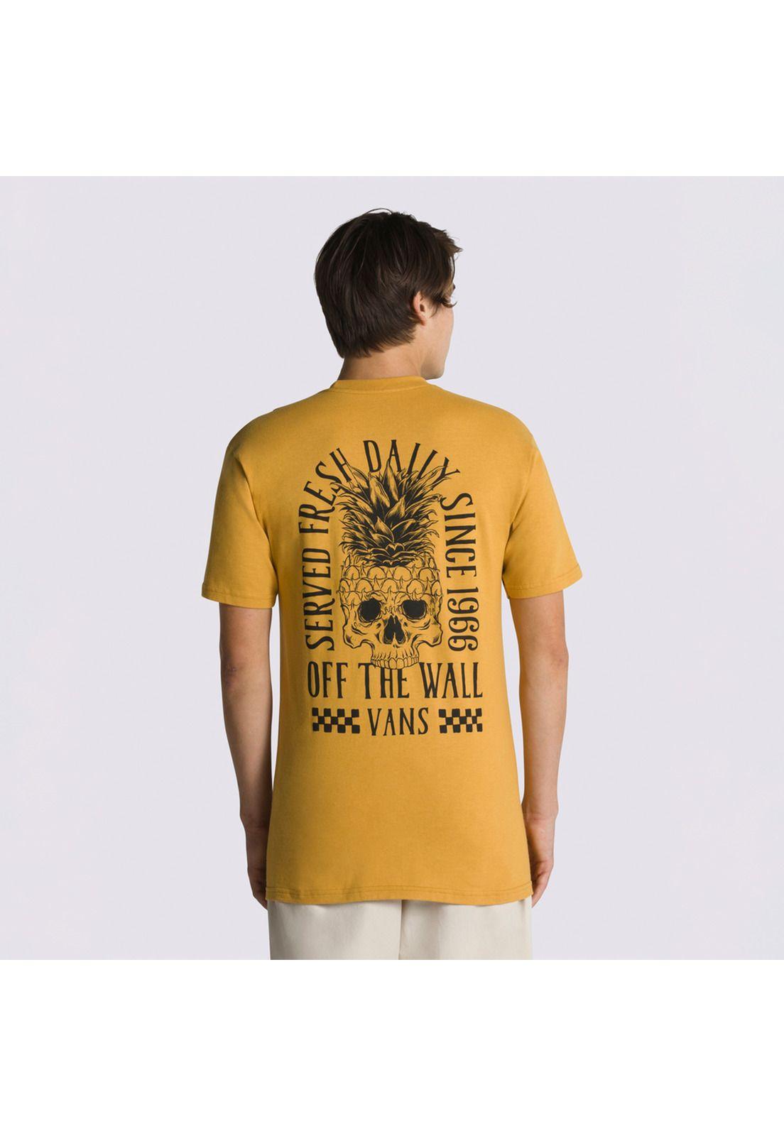 Polera Manga Corta Served Fresh D Amarillo Unisex-0