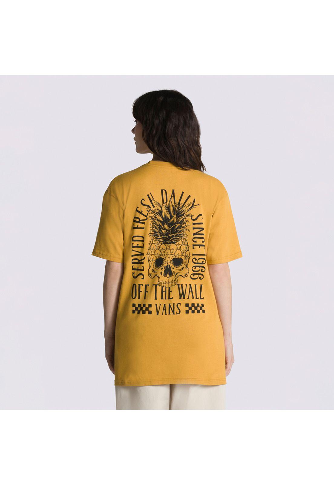 Polera Manga Corta Served Fresh D Amarillo Unisex-3