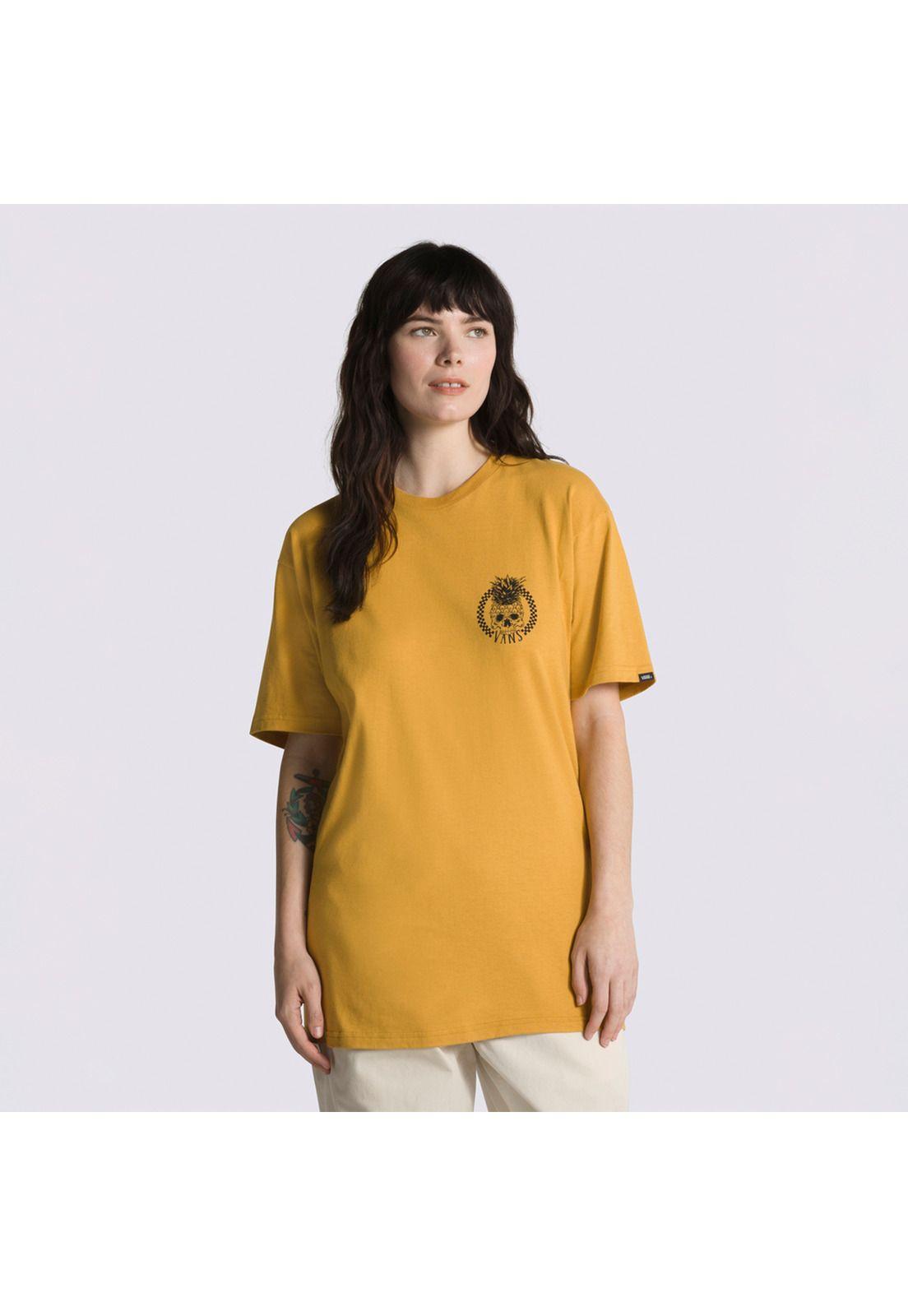 Polera Manga Corta Served Fresh D Amarillo Unisex-4