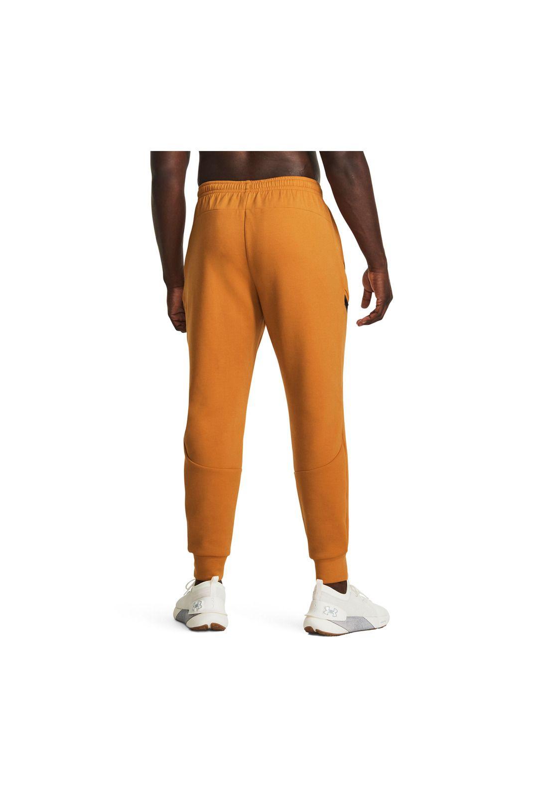 Pantalón Buzo Unstoppable Flc Jgrs Naranja Hombre-4