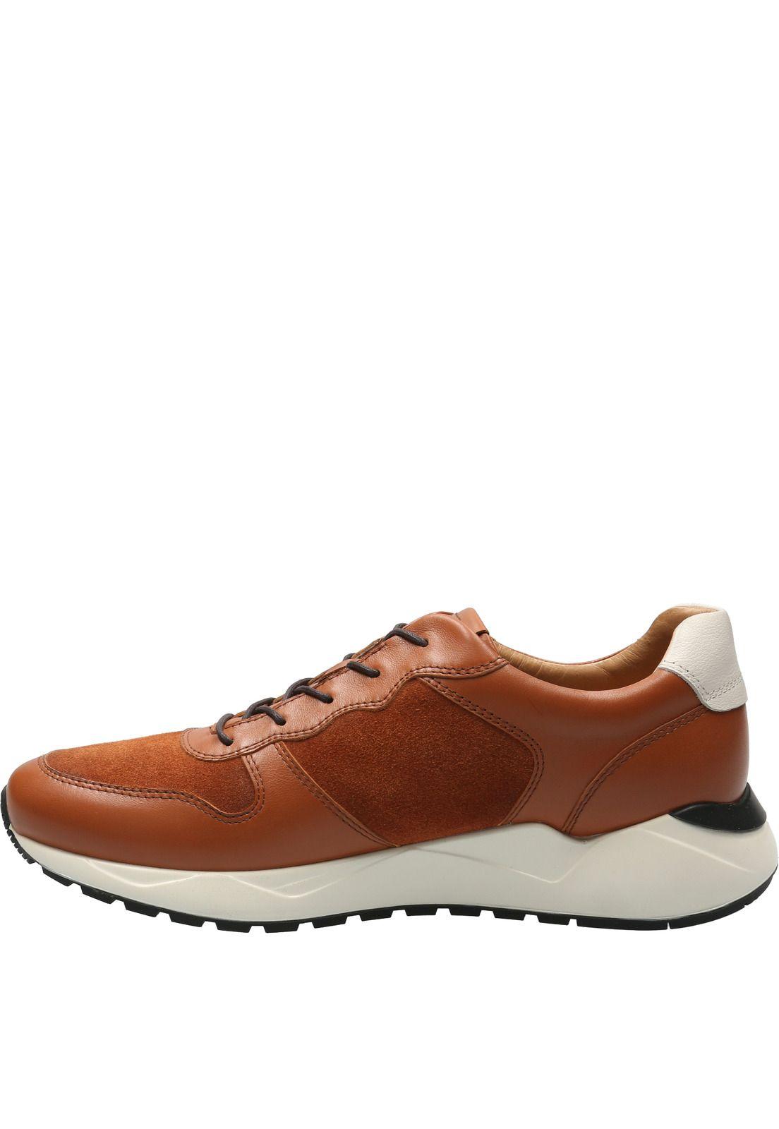 Zapatilla Cuero Hombre Suez Café-4