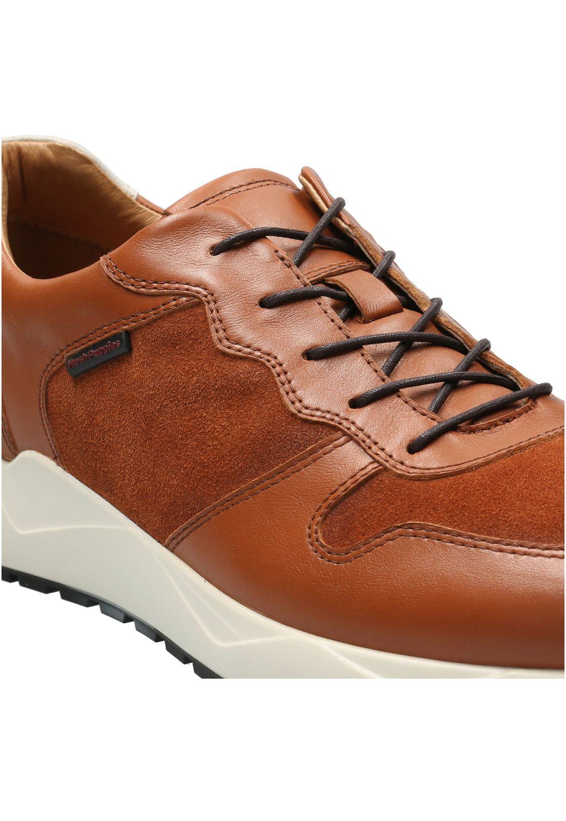 Zapatilla Cuero Hombre Suez Café-6